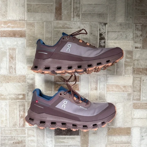 On Cloudvista Waterproof Trail Running Shoe Zinc/Grape - women’s size 8 - Picture 3 of 6